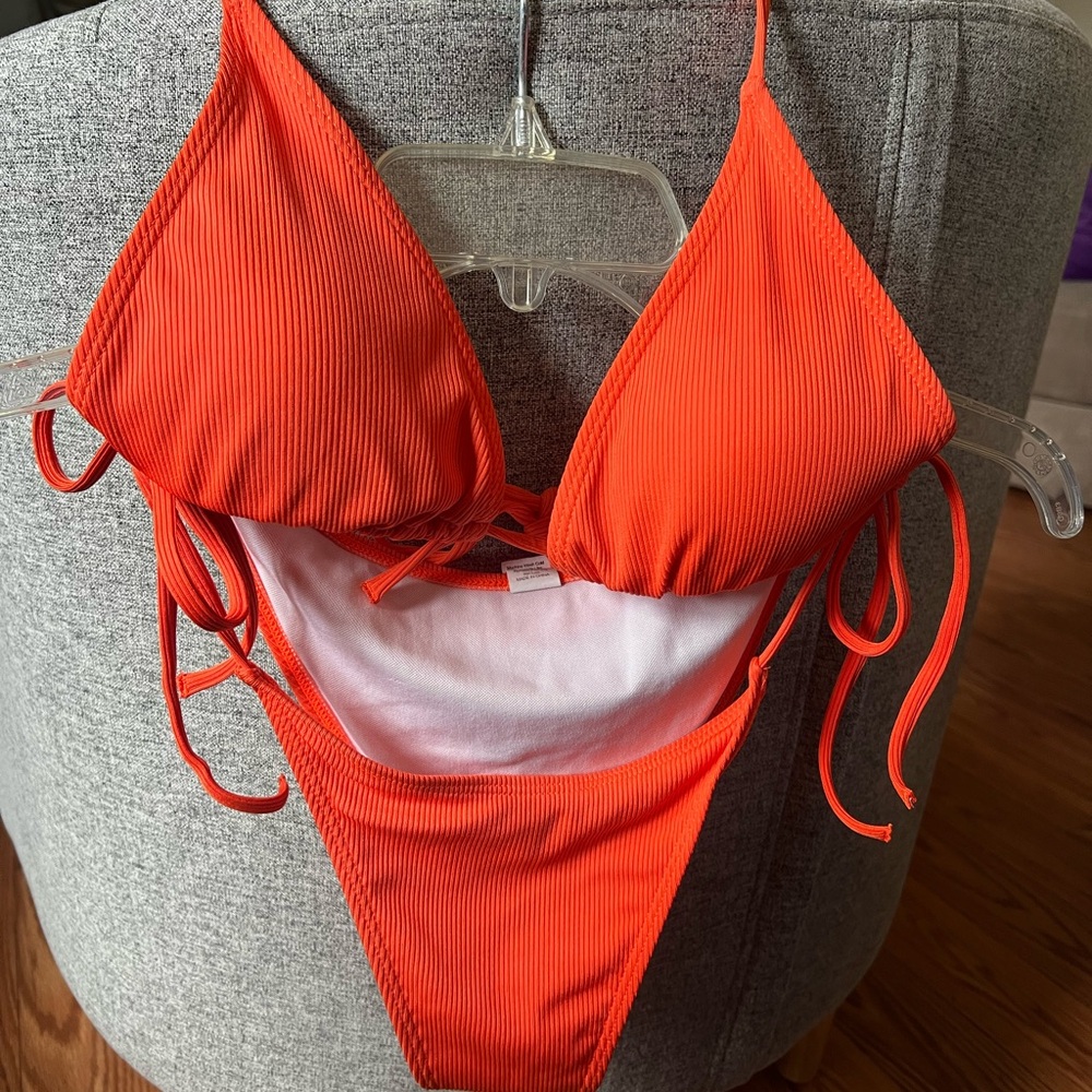 Vibrant Orange Bikini Set - Medium